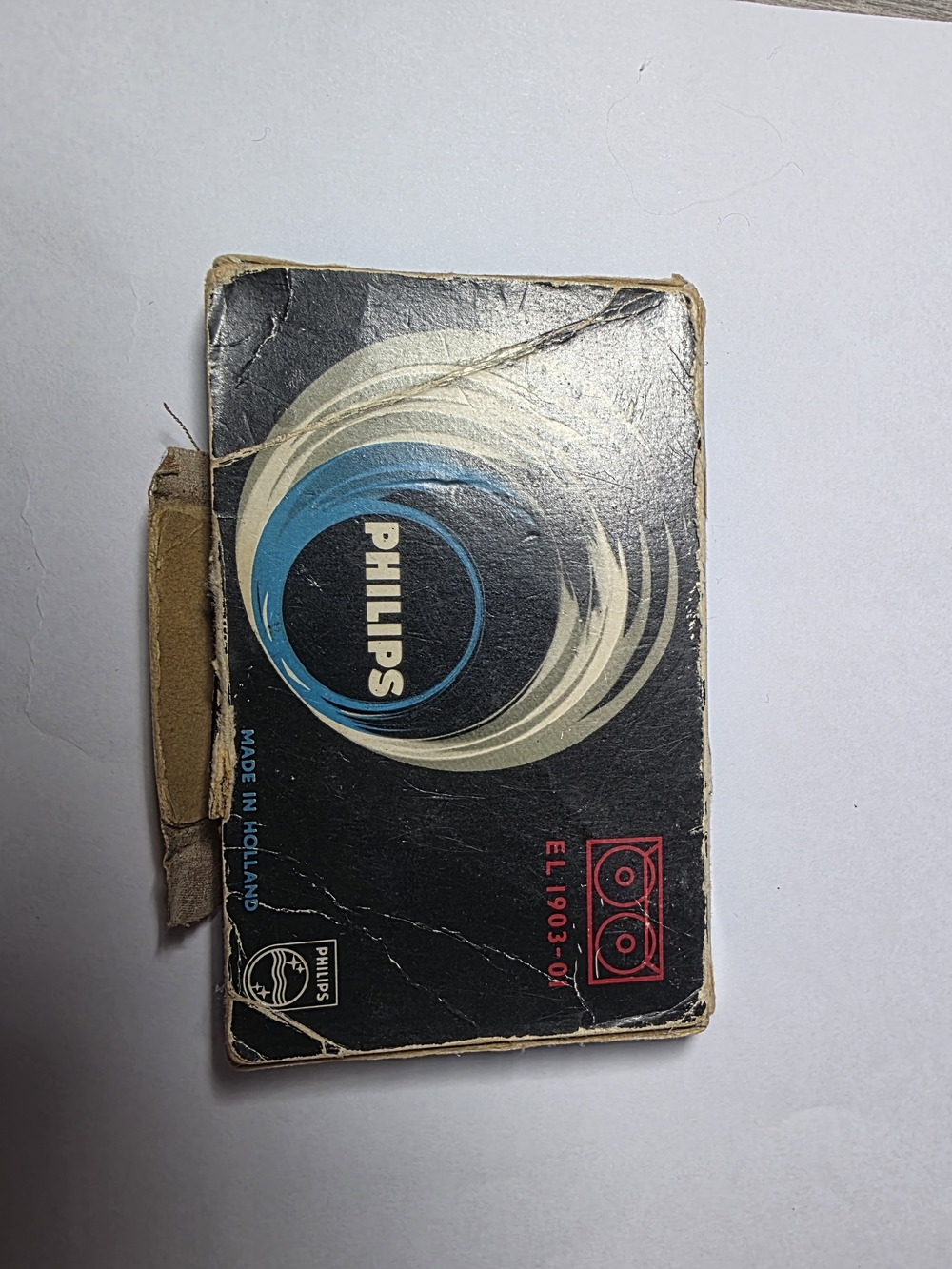 Rare Vintage Philips EL 1903-01 Compact Cassette with Original Box .